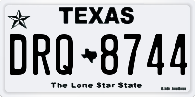 TX license plate DRQ8744
