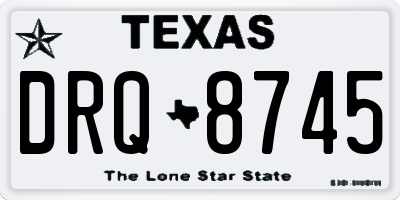 TX license plate DRQ8745