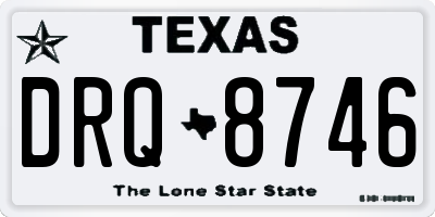 TX license plate DRQ8746