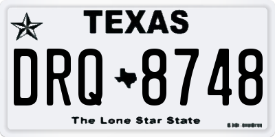 TX license plate DRQ8748