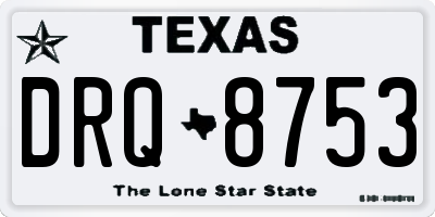 TX license plate DRQ8753