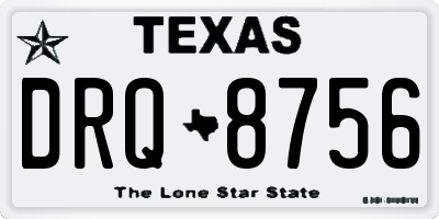 TX license plate DRQ8756