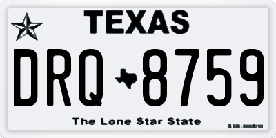 TX license plate DRQ8759