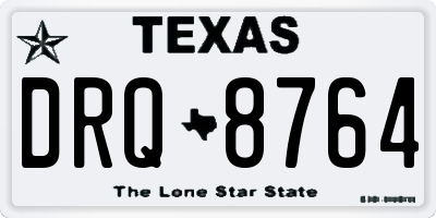 TX license plate DRQ8764
