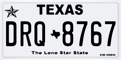 TX license plate DRQ8767