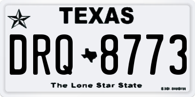 TX license plate DRQ8773