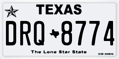 TX license plate DRQ8774