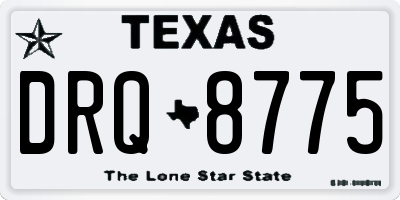 TX license plate DRQ8775