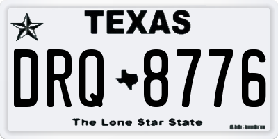 TX license plate DRQ8776