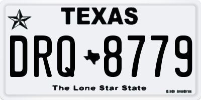 TX license plate DRQ8779