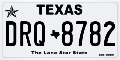 TX license plate DRQ8782
