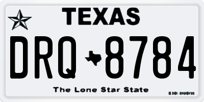 TX license plate DRQ8784