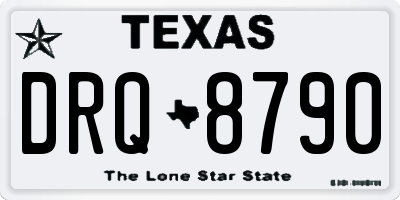 TX license plate DRQ8790