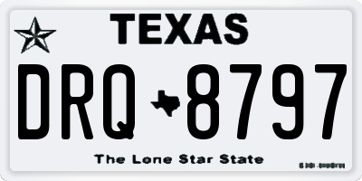 TX license plate DRQ8797
