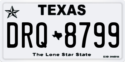 TX license plate DRQ8799