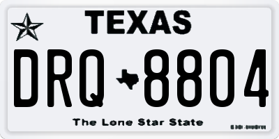TX license plate DRQ8804