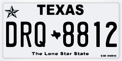 TX license plate DRQ8812