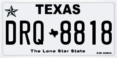 TX license plate DRQ8818