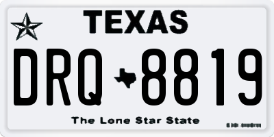 TX license plate DRQ8819