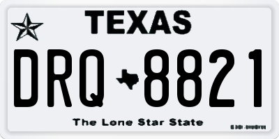 TX license plate DRQ8821
