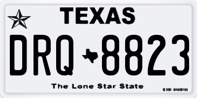 TX license plate DRQ8823