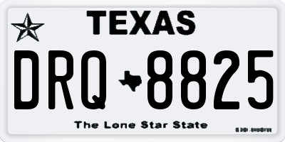 TX license plate DRQ8825