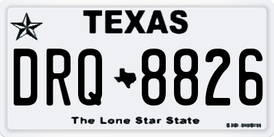TX license plate DRQ8826