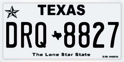 TX license plate DRQ8827
