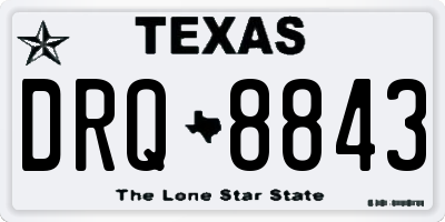 TX license plate DRQ8843
