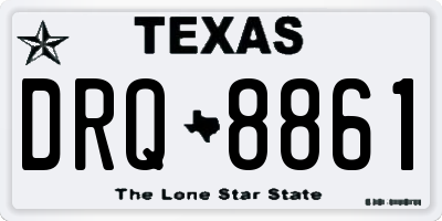 TX license plate DRQ8861