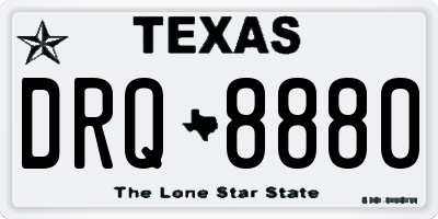 TX license plate DRQ8880