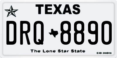 TX license plate DRQ8890