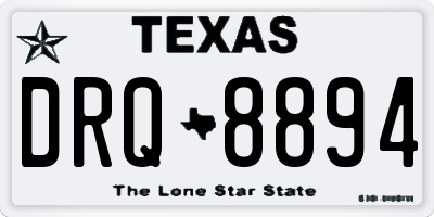 TX license plate DRQ8894