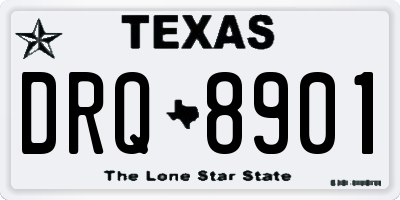 TX license plate DRQ8901