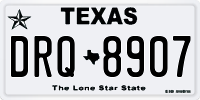 TX license plate DRQ8907