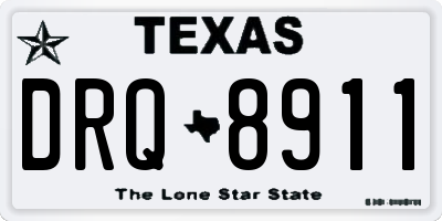 TX license plate DRQ8911