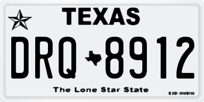 TX license plate DRQ8912