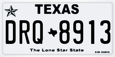 TX license plate DRQ8913