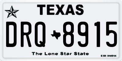 TX license plate DRQ8915