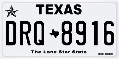 TX license plate DRQ8916