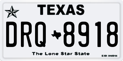 TX license plate DRQ8918