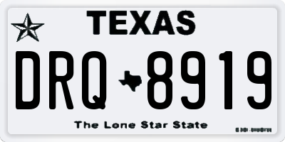 TX license plate DRQ8919