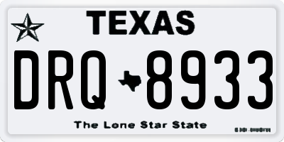 TX license plate DRQ8933