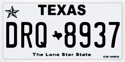TX license plate DRQ8937