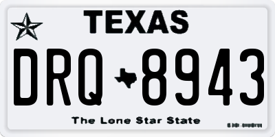 TX license plate DRQ8943