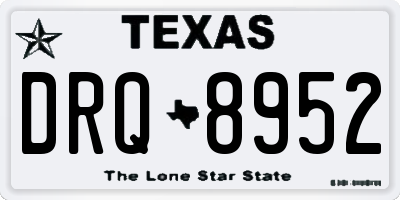 TX license plate DRQ8952