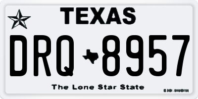 TX license plate DRQ8957