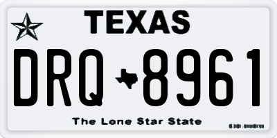 TX license plate DRQ8961