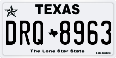 TX license plate DRQ8963