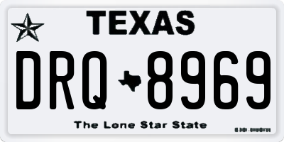 TX license plate DRQ8969